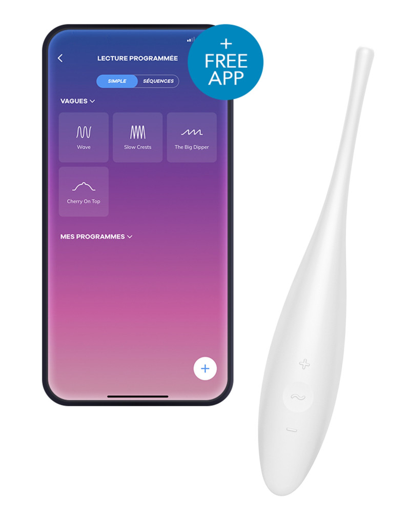 Stimulateur Twirling Joy Satisfyer 17cm Blanc 