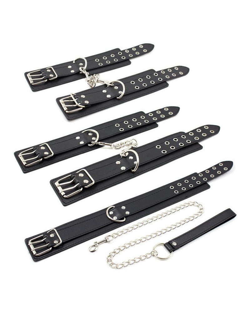 Kit Menottes et Collier Double Pin Noir 