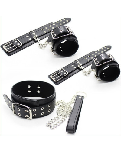 Kit Menottes et Collier Double Pin Noir 