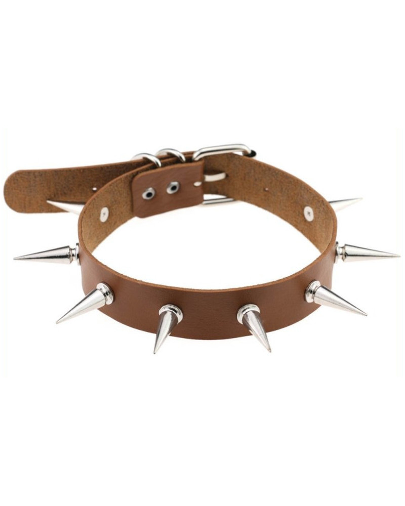 Collier à pointes Piky Lish Marron 