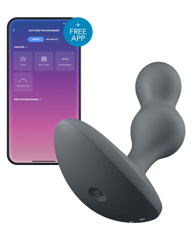 Plug vibrant connecté Deep Diver Satisfyer 8 x 3.3cm Noir 