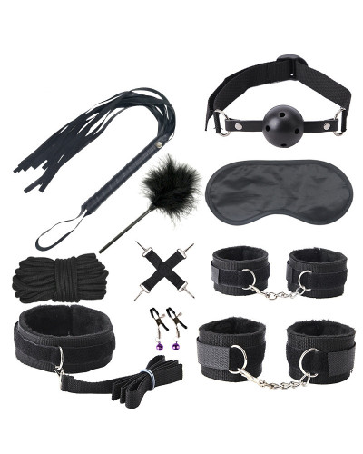 Kit Bondage Push 10 pièces Noir 
