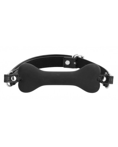Bâillon Os Silicone Noir 