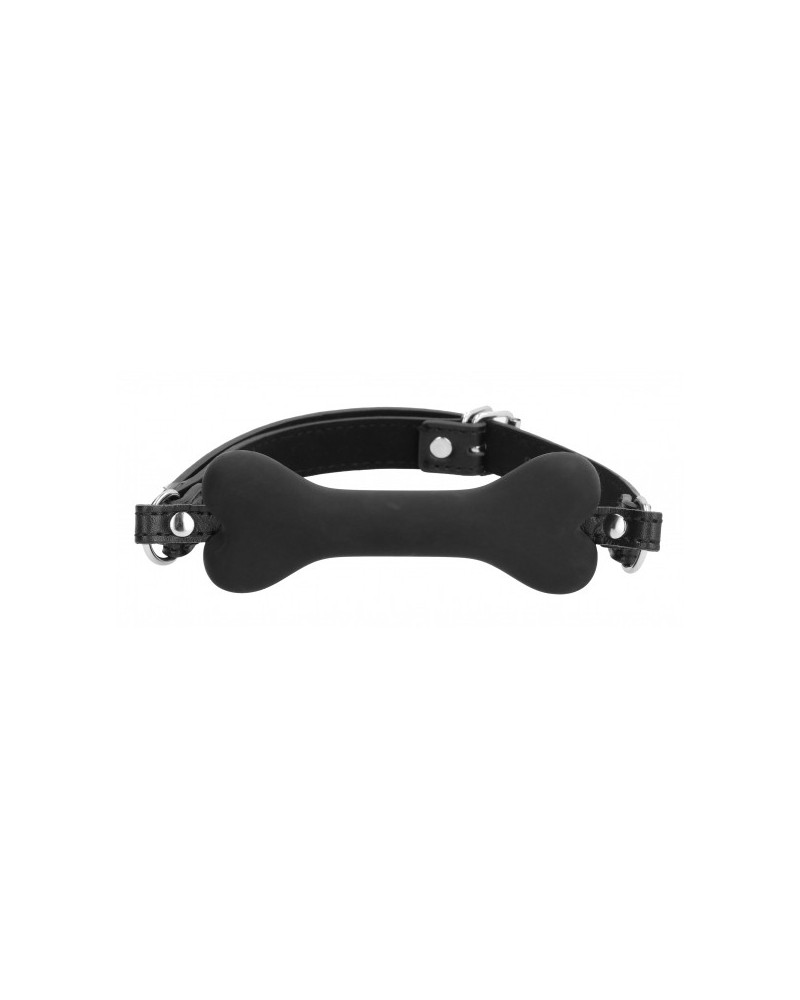 Bâillon Os Silicone Noir 