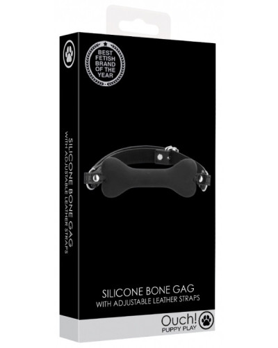 Bâillon Os Silicone Noir 
