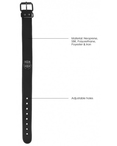 Collier Néoprène Ouch Puppy Noir 