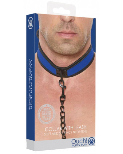 Collier Néoprène Ouch Puppy Bleu 