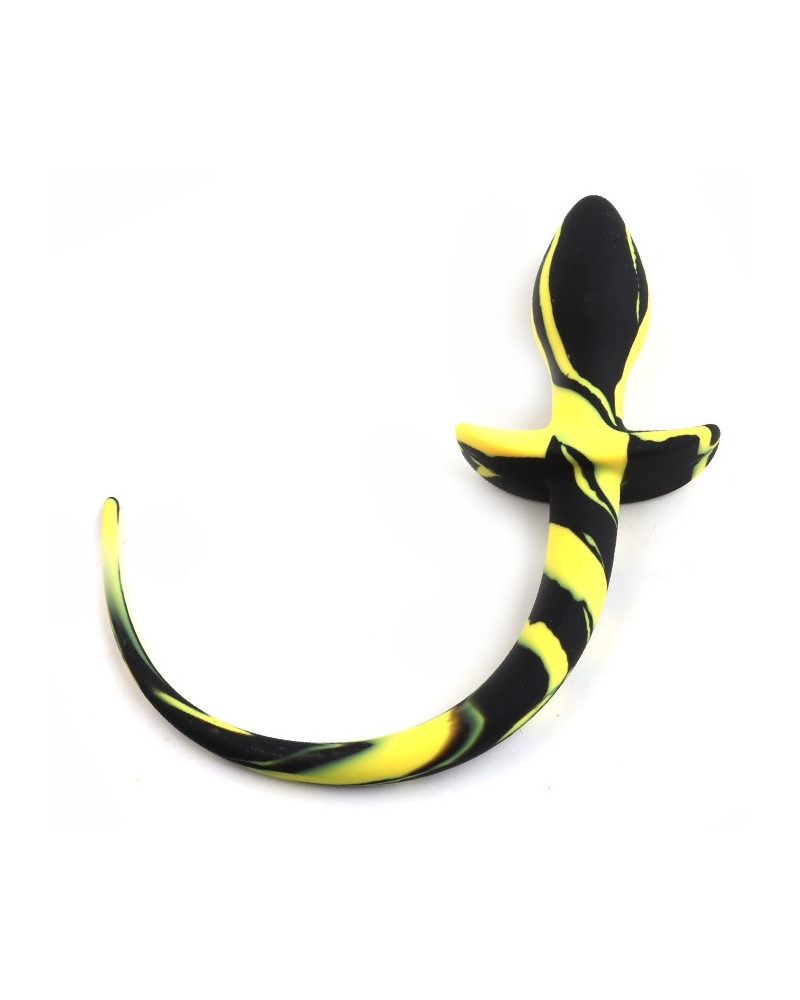 Plug Queue de chien Dog Tail 7.5 x 3.1cm Noir-Jaune 
