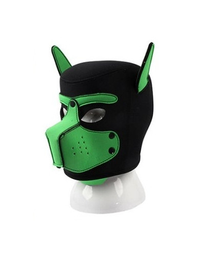 Masque Puppy néoprène Dog On Noir-Vert 
