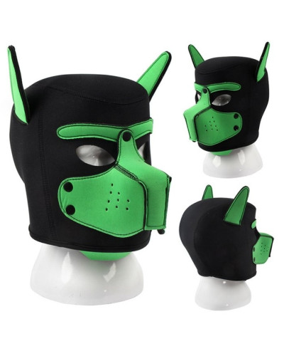Masque Puppy néoprène Dog On Noir-Vert 