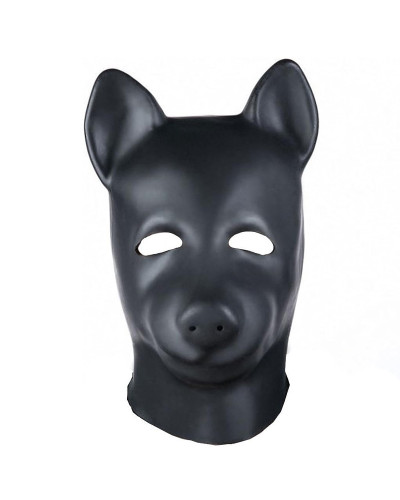 Cagoule en latex Sweety Bear Noire 