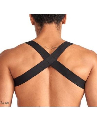 Harnais élastique X-Back Noir-Rouge 