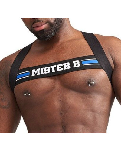 Harnais élastique X-Back Noir-Bleu 