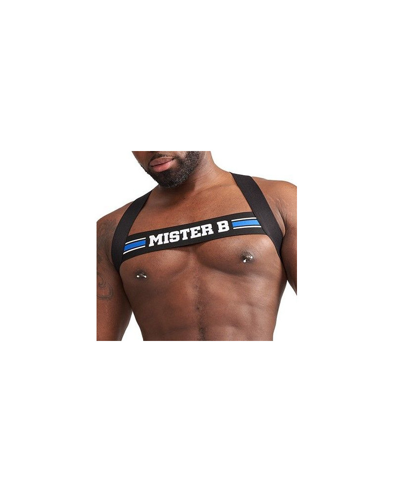 Harnais élastique X-Back Noir-Bleu 
