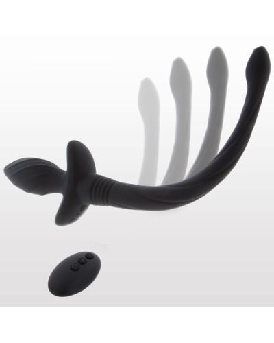 Plug Vibrant Queue de Chien Wiggle Tail 9 x 4cm Noir 