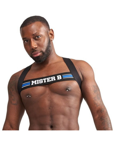 Harnais élastique X-Back Noir-Bleu 