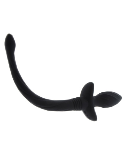 Plug Vibrant Queue de Chien Wiggle Tail 9 x 4cm Noir 
