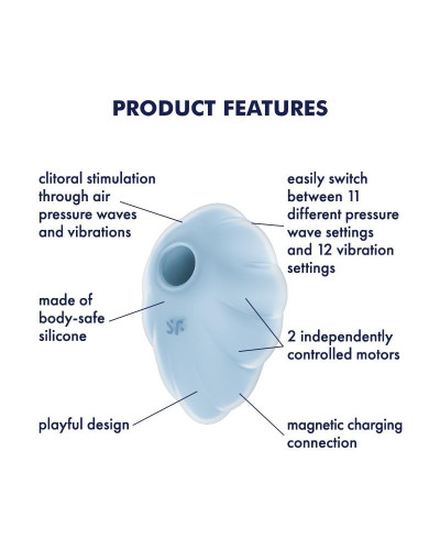 Stimulateur de clitoris Cloud Dancer Bleu 