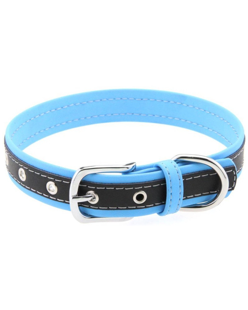 Collier Bicolore Simili Contrasted Bleu Clair 
