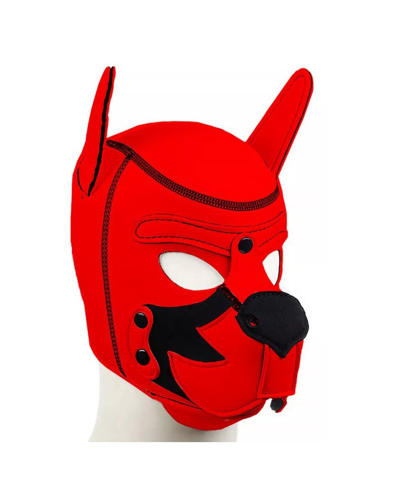 Cagoule Puppy Fox Néoprène Rouge-Noir 