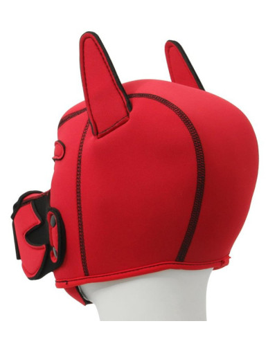 Cagoule Puppy Fox Néoprène Rouge-Noir 