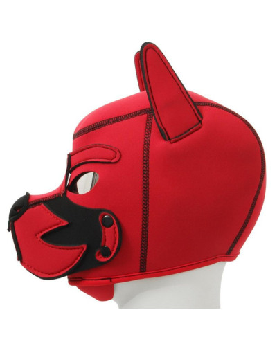 Cagoule Puppy Fox Néoprène Rouge-Noir 