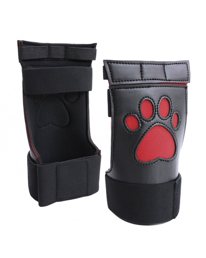 Gants Puppy Dog Paw Noir-Rouge 