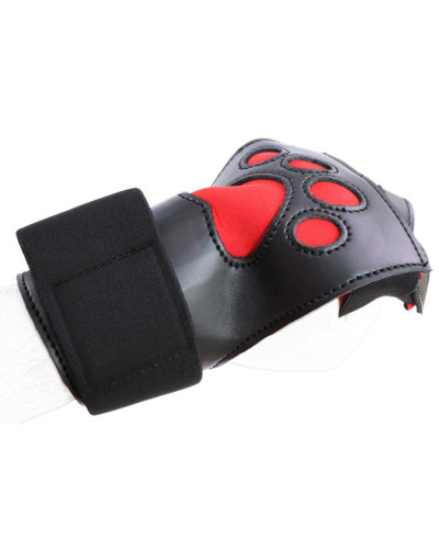 Gants Puppy Dog Paw Noir-Rouge 