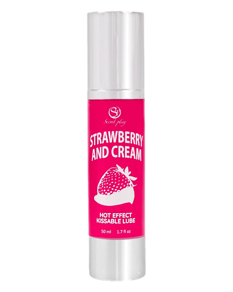 Lubrifiant Effet Chaud TOUCH & KISS Fraise à la crème 50ml 