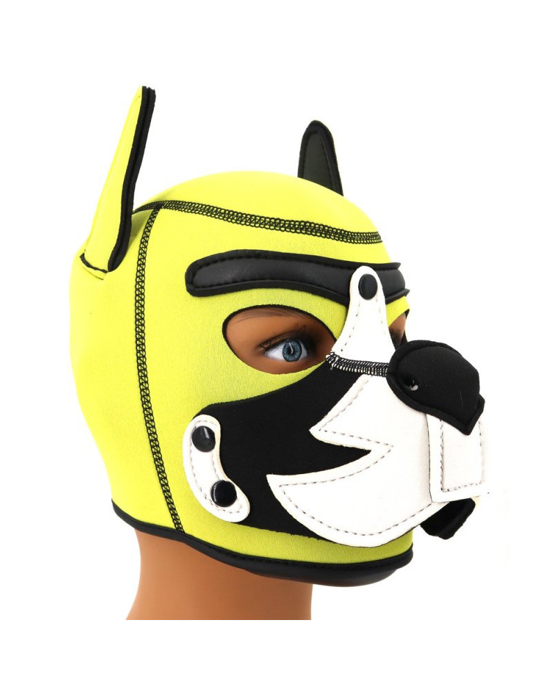 Cagoule Puppy Fox Néoprène Jaune-Blanc 