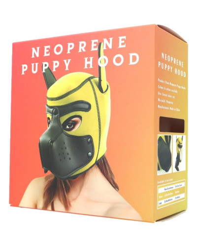 Cagoule Puppy Fox Néoprène Jaune-Blanc 