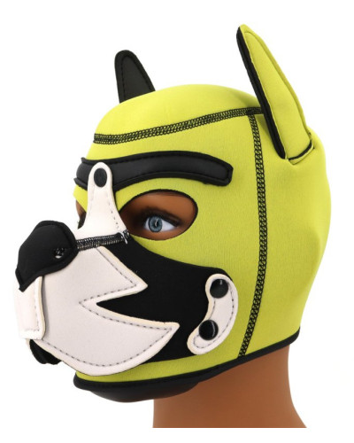 Cagoule Puppy Fox Néoprène Jaune-Blanc 