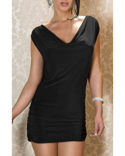 Robe noire dos nu avec ornement  Couleur principale:Noir