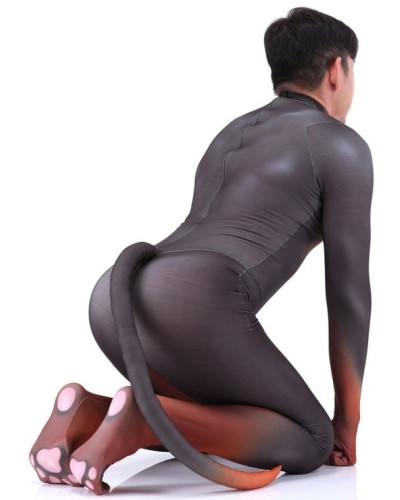 Combinaison Cosplay Doberman Noire et Feu  Couleur principale:Noir