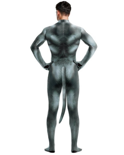 Combinaison Cosplay Loup Wolf Gris  Couleur principale:Gris