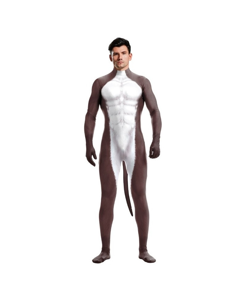 Combinaison Cosplay Âne Donkey Blanc-Marron  Couleur principale:Blanc Couleur secondaire:Marron