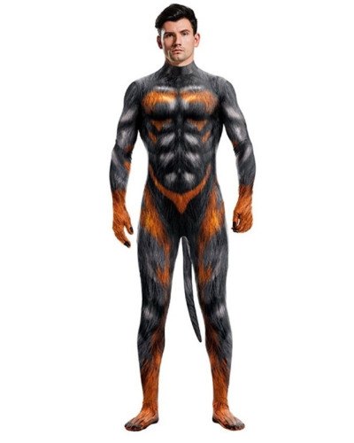 Combinaison Cosplay Loup sexy Wolf Man Noir-Feu  Couleur principale:Noir