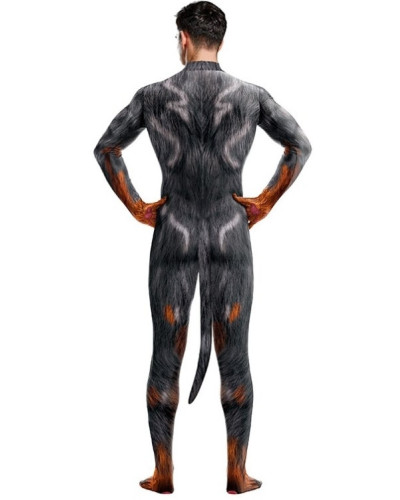 Combinaison Cosplay Loup sexy Wolf Man Noir-Feu  Couleur principale:Noir