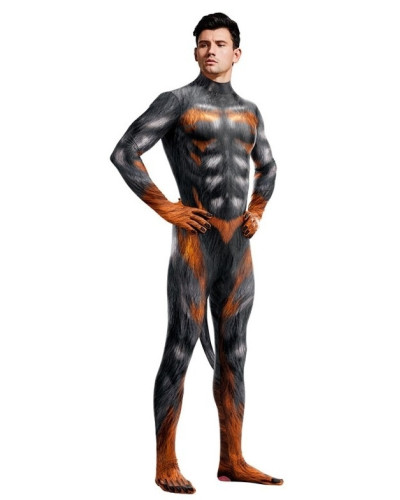 Combinaison Cosplay Loup sexy Wolf Man Noir-Feu  Couleur principale:Noir