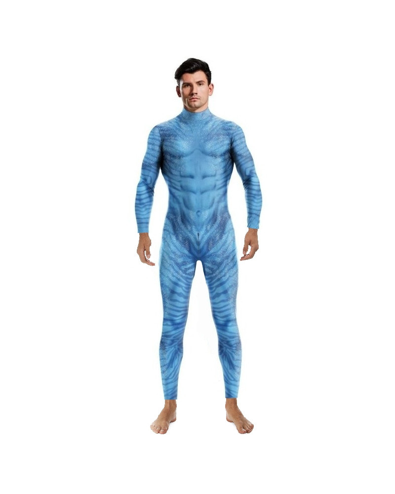 Combinaison Cosplay Sous les mers Fish Bleue  Couleur principale:Bleu