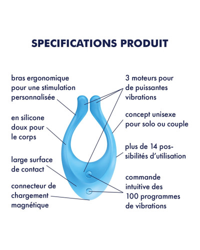 Stimulateur Partner MULTIFUN - Bleu 