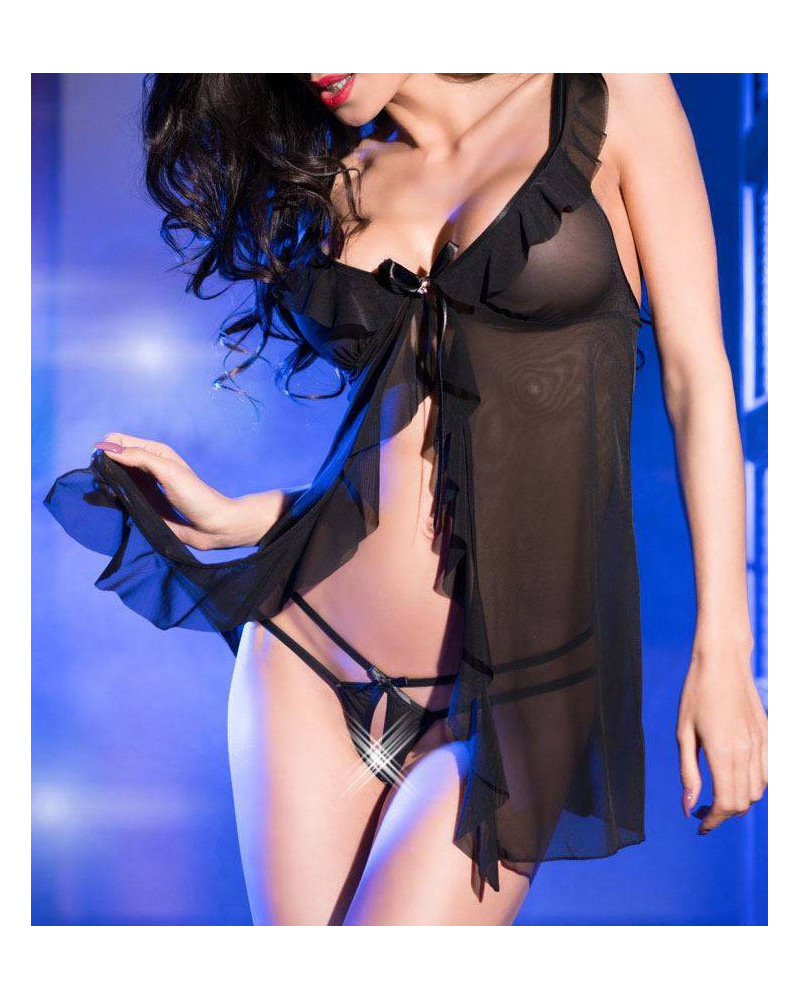 Nuisette ouverte noire 