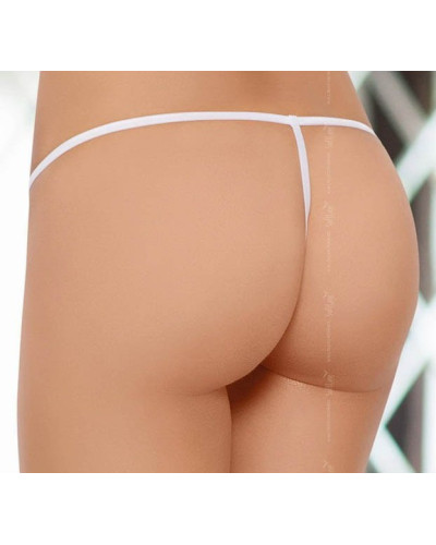 String ficelle blanc avec noeud - Ouvert sur l'entrejambe 