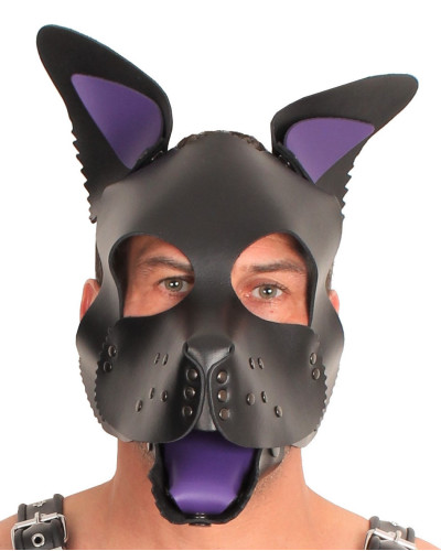 PUPPY SET OREILLES ET LANGUE EN CUIR VIOLET 