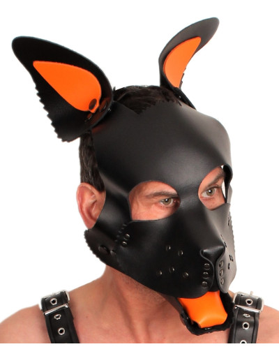 PUPPY SET OREILLES ET LANGUE EN CUIR ORANGE 