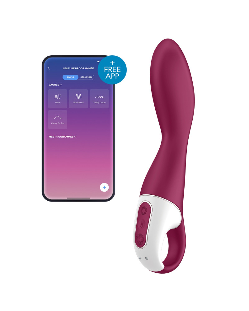 Vibro connecté Heated Thrill Satisfyer 20 x 3.5cm 