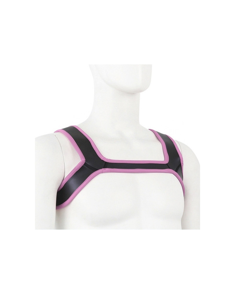 Harnais en néoprène SHOULD WIDE Noir-Rose 