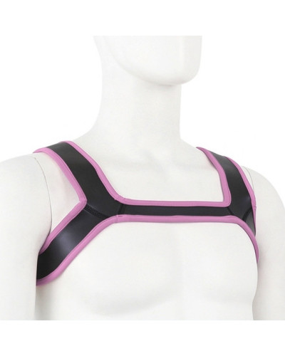 Harnais en néoprène SHOULD WIDE Noir-Rose 