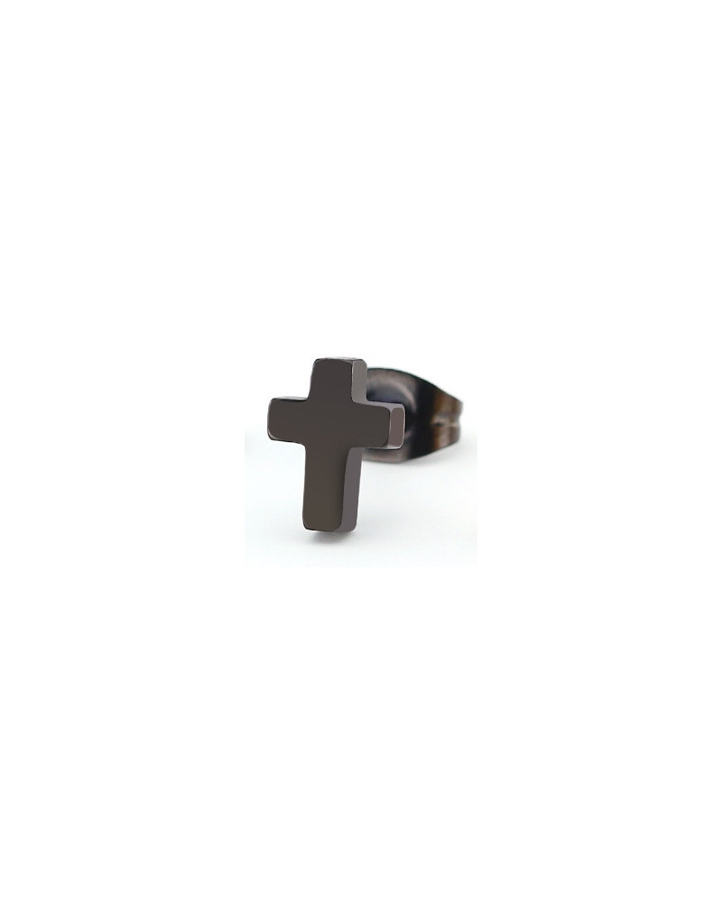 Clou d'oreille CROSS Noir 