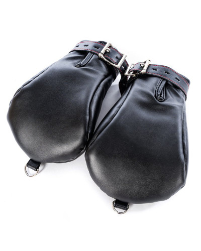 Mitaines Dog Paw Noir-Rouge 